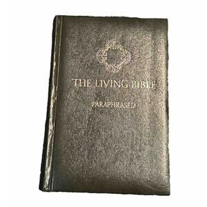 The Living Bible Vintage 1971 Paraphrased Tyndale Padded Hardcover Religion